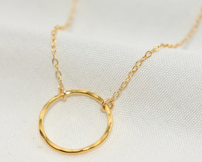 Handmade 14K Gold  Circle Bracelet | Boho Vintage Anklet & Bangle for Women