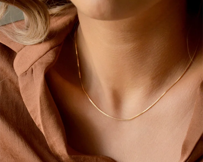 14K Gold Snake Chain Necklace | Minimalist Boho Choker for Women