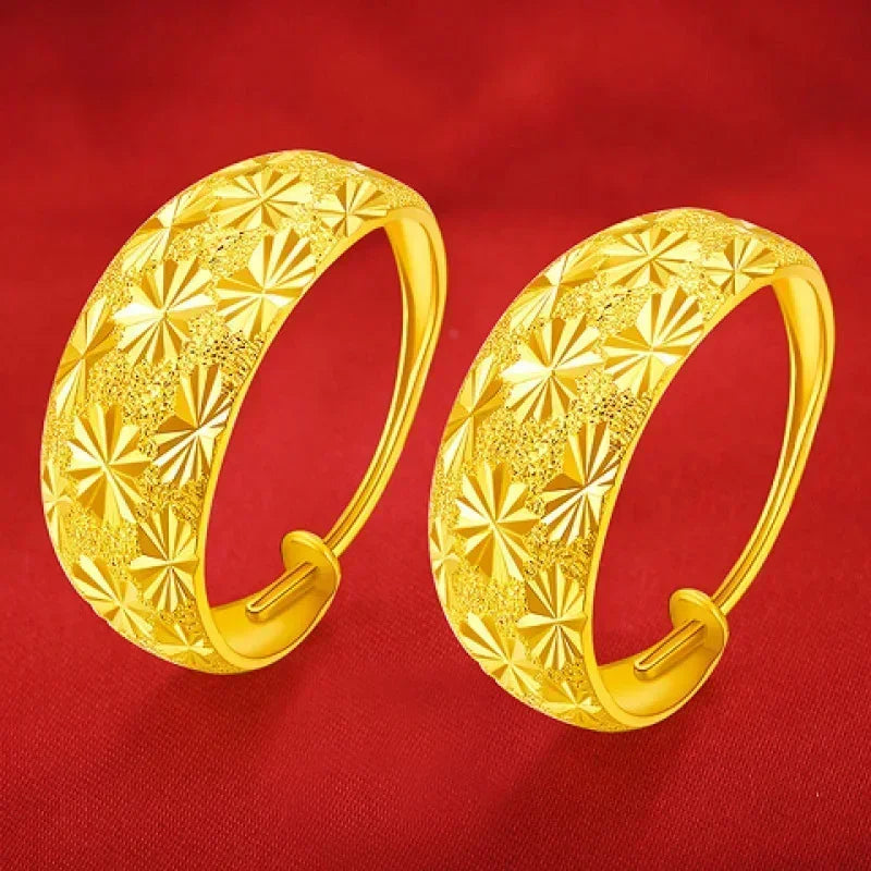 24K Real Gold Star Charm Earrings | Elegant Wire Hoop Jewelry Gift for Women