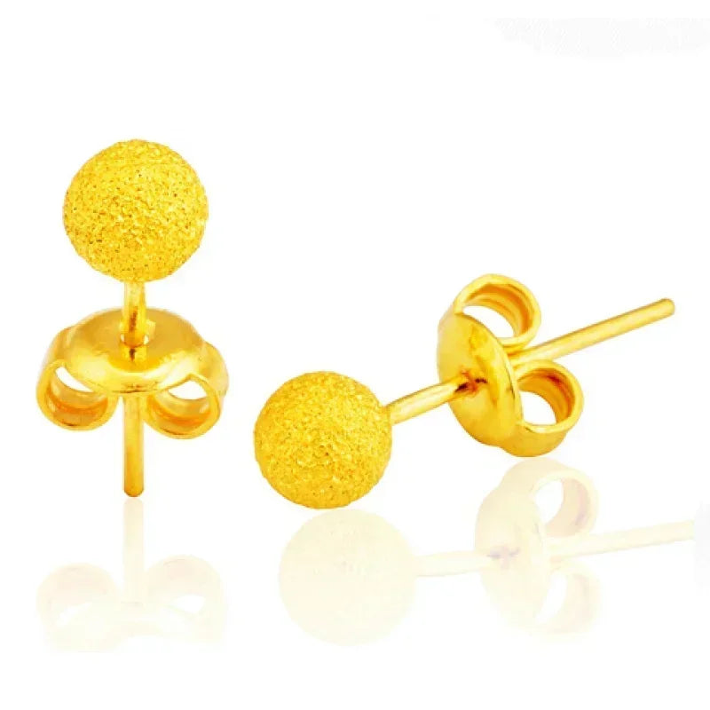24K Real Gold Star Charm Earrings | Elegant Wire Hoop Jewelry Gift for Women