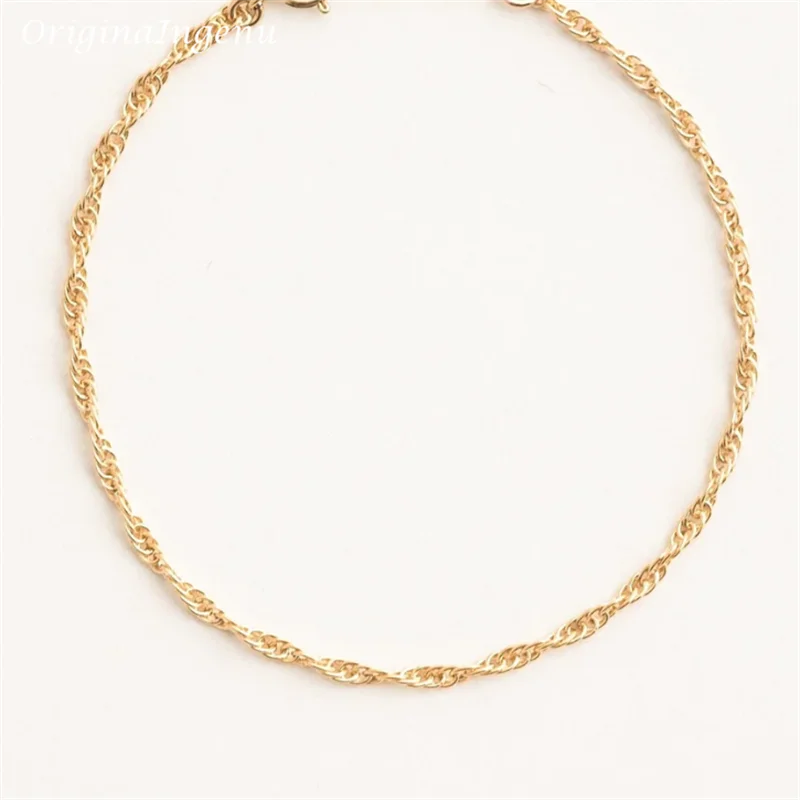 14K Gold Singapore Chain Bracelet | Minimalist Handmade Hypoallergenic Jewelry for Women
