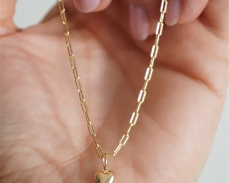 14K Gold Heart Charm Bracelet | Handmade Boho Jewelry & Bridesmaid Gift for Women