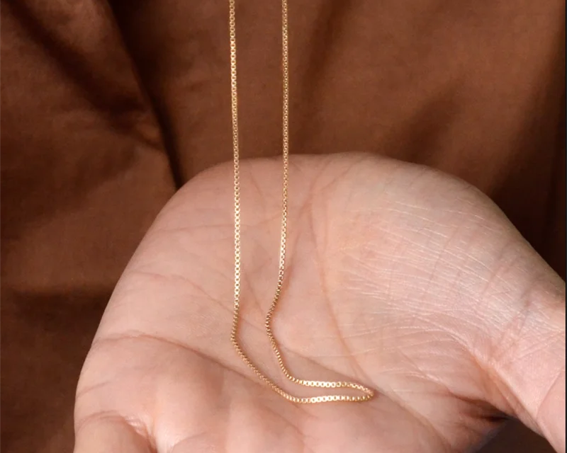 14K Gold Snake Chain Necklace | Minimalist Boho Choker for Women